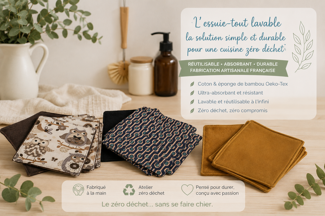 Essuie-tout lavable : pourquoi abandonner le Sopalin ? Le guide complet pour une cuisine zéro déchet
