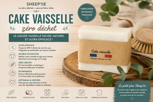 Cake vaisselle : l'alternative écologique au liquide vaisselle | Sheep'iie