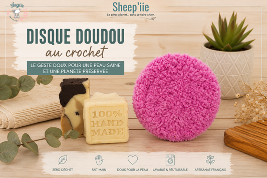 Disque Doudou au crochet : le disque nettoyant visage lavable et zéro déchet